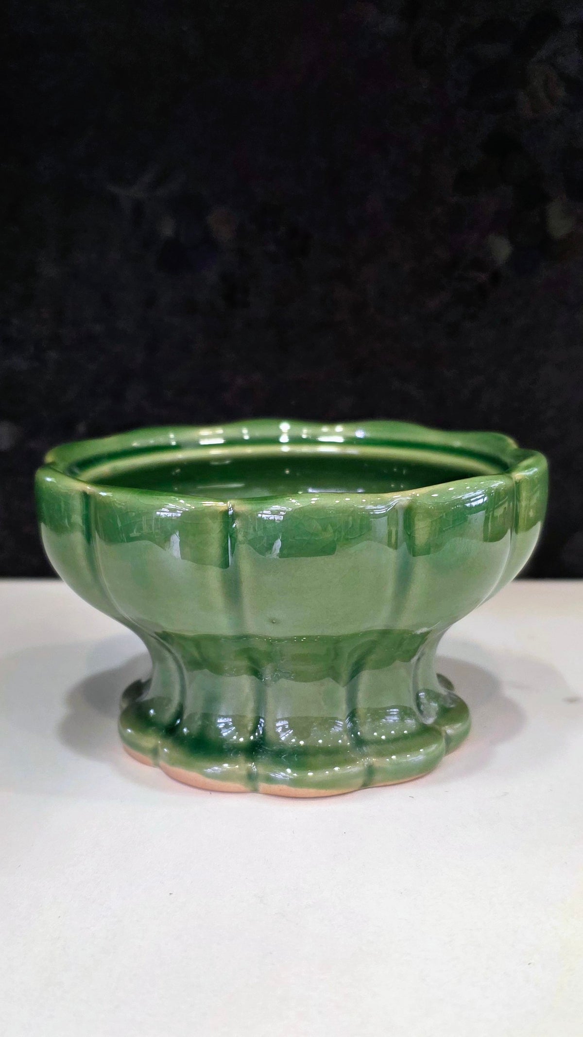 Green Pedestal Planter