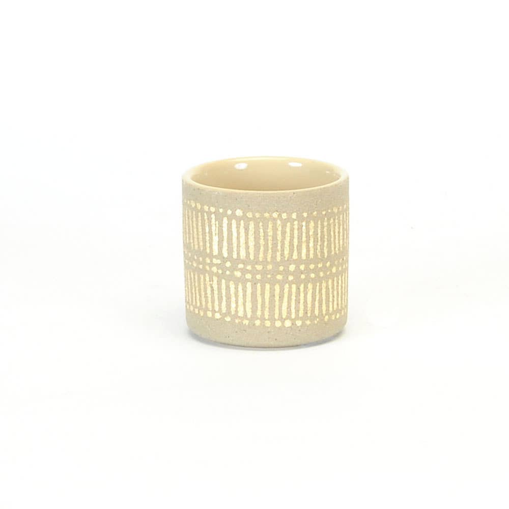 RD ceramic POT GOLD METALLIC PATTERN