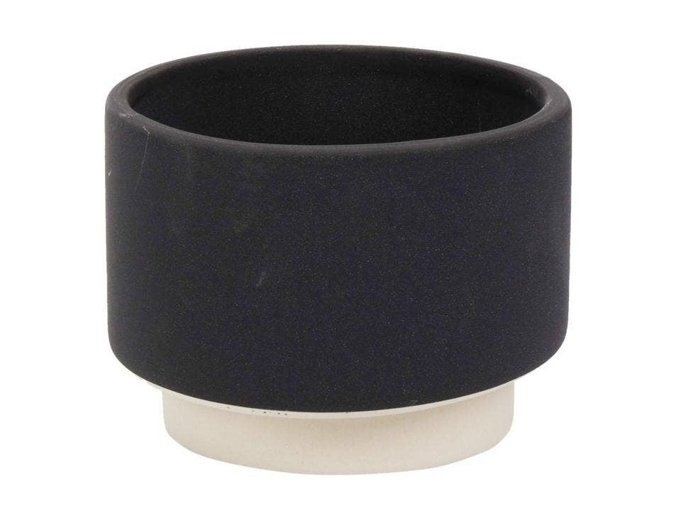 Matte Ceramic 2-Tone Planter,4.25"D x 3.2"H