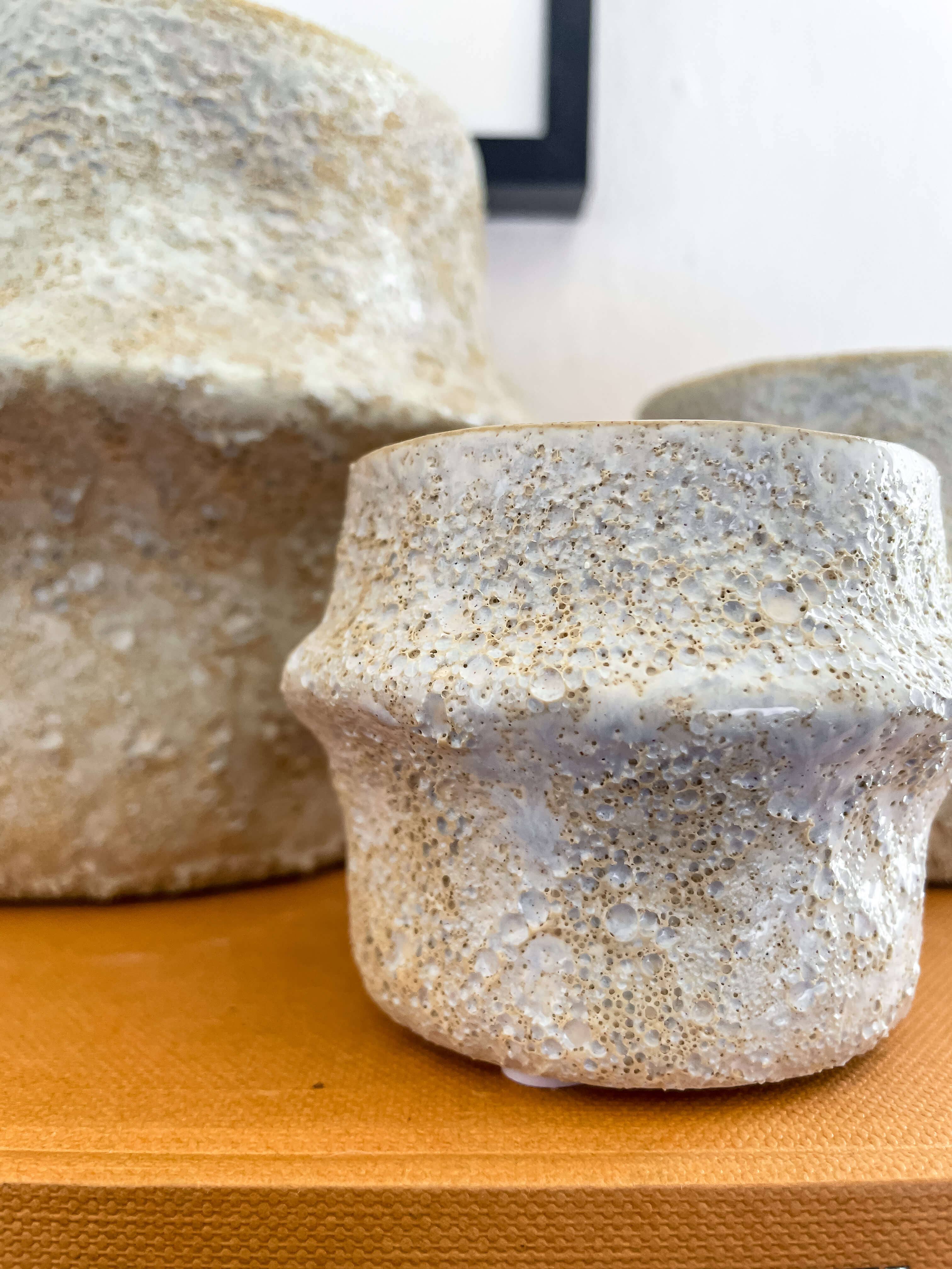 Solene Planter – Textured Ceramic Pot with Drainage: Medium 5.25"