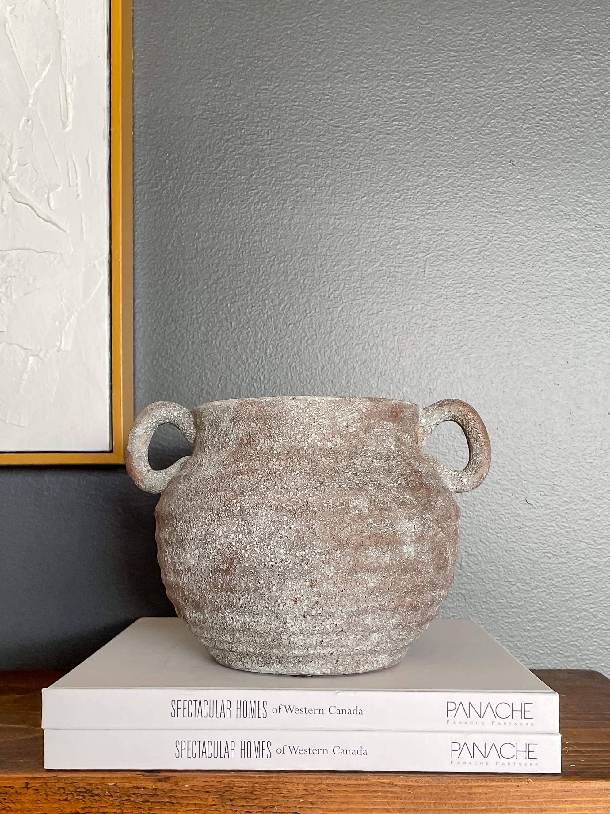 Siena Rustic Vintage-Style Ceramic Vase: Medium