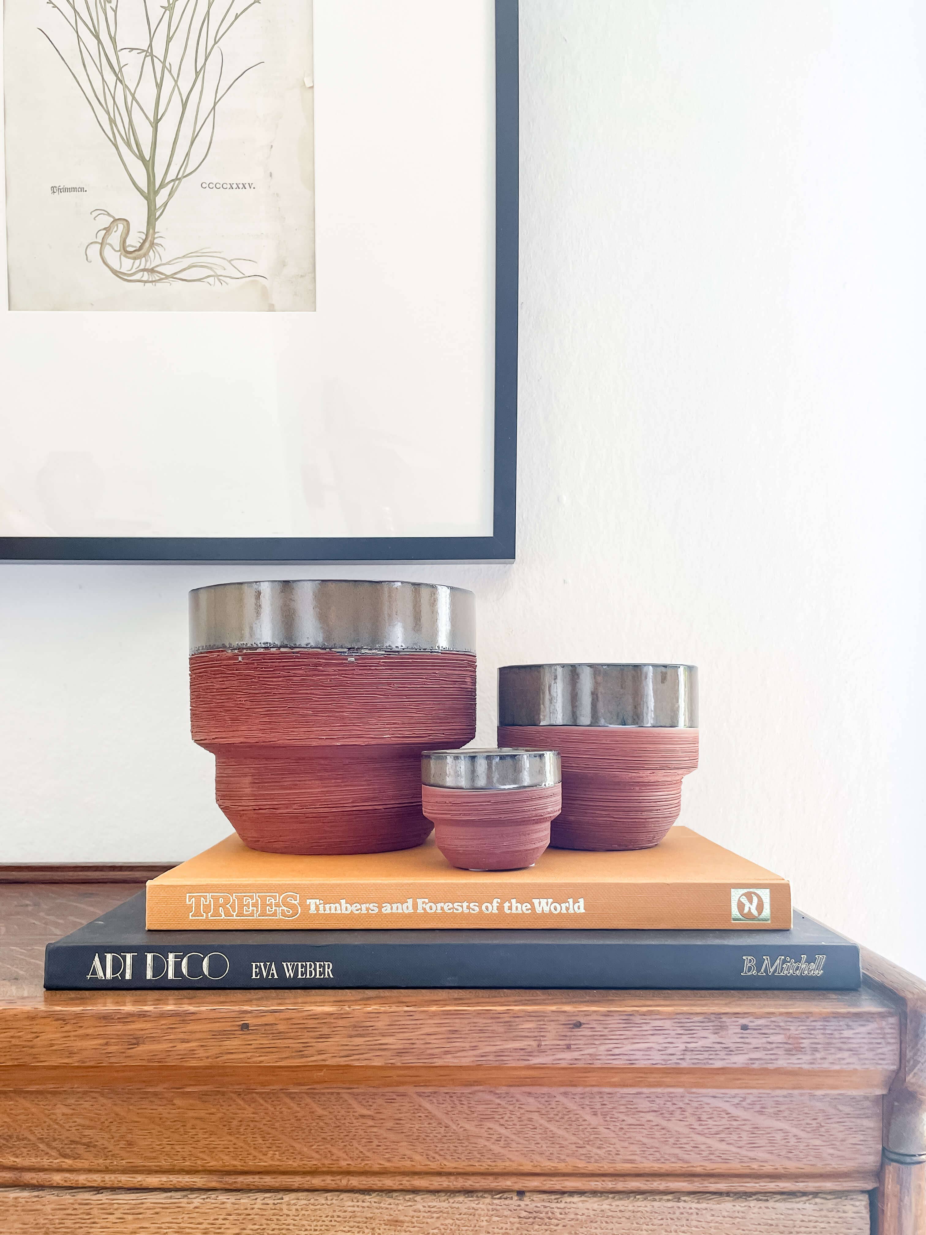 Freya Planter – Two-Tone Ceramic Pot with Drainage: Medium 5"