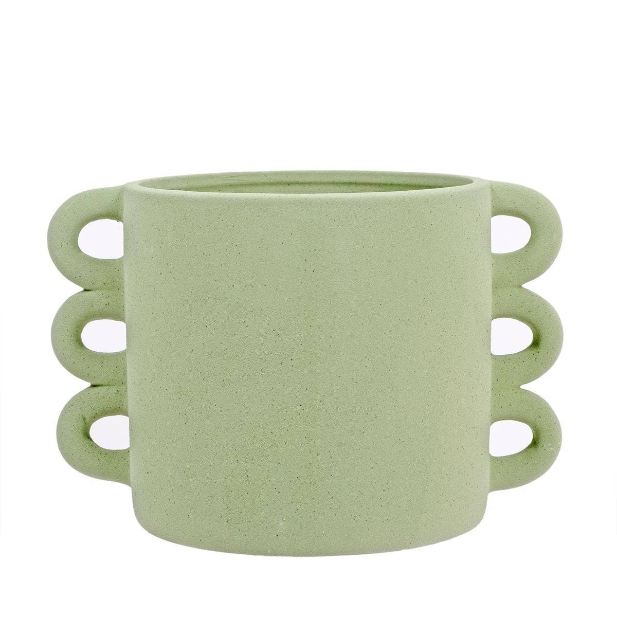 Truu Design Chic Ceramic Planter With Loop Edges