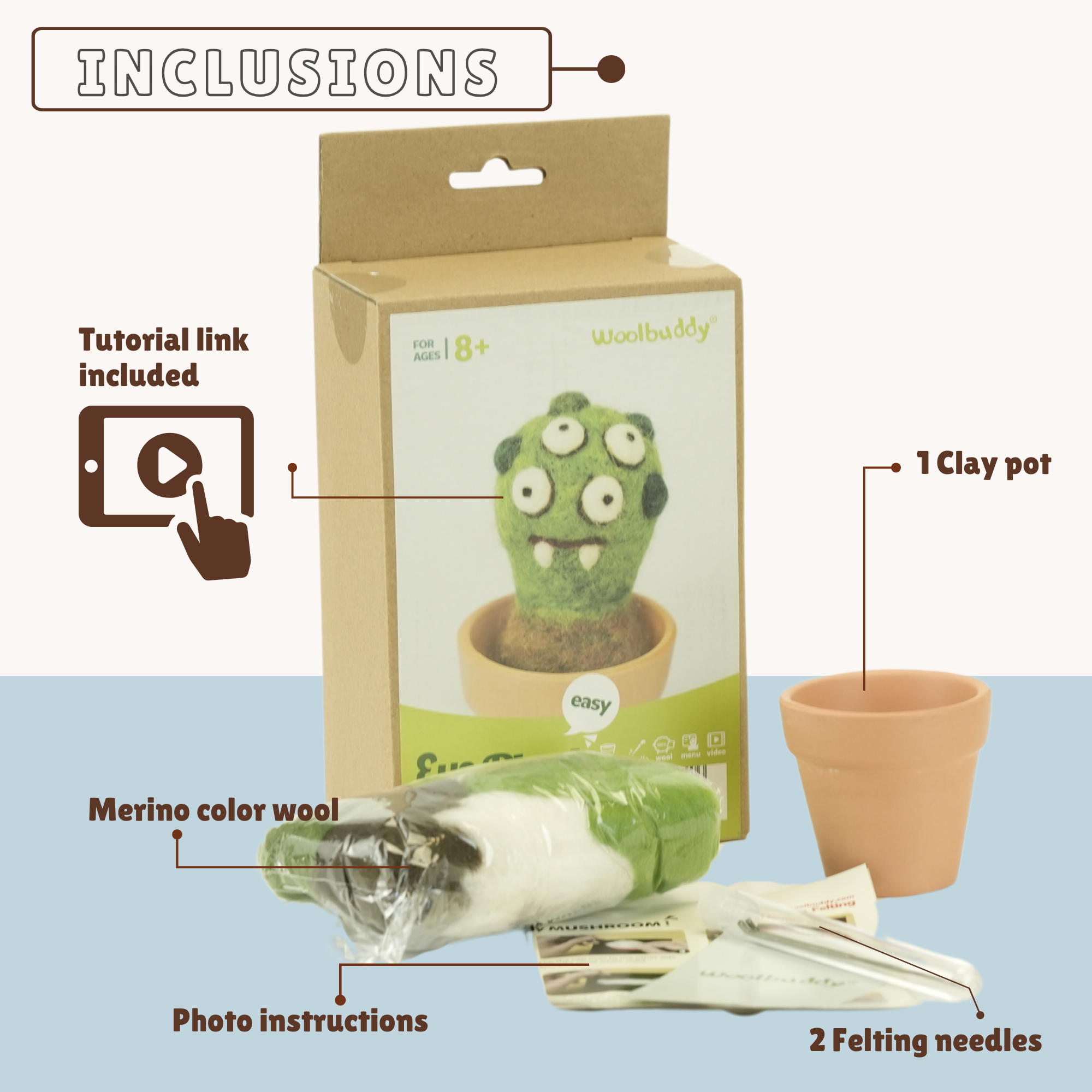 DIY Needle Felting Monster Kit – Eye Plant