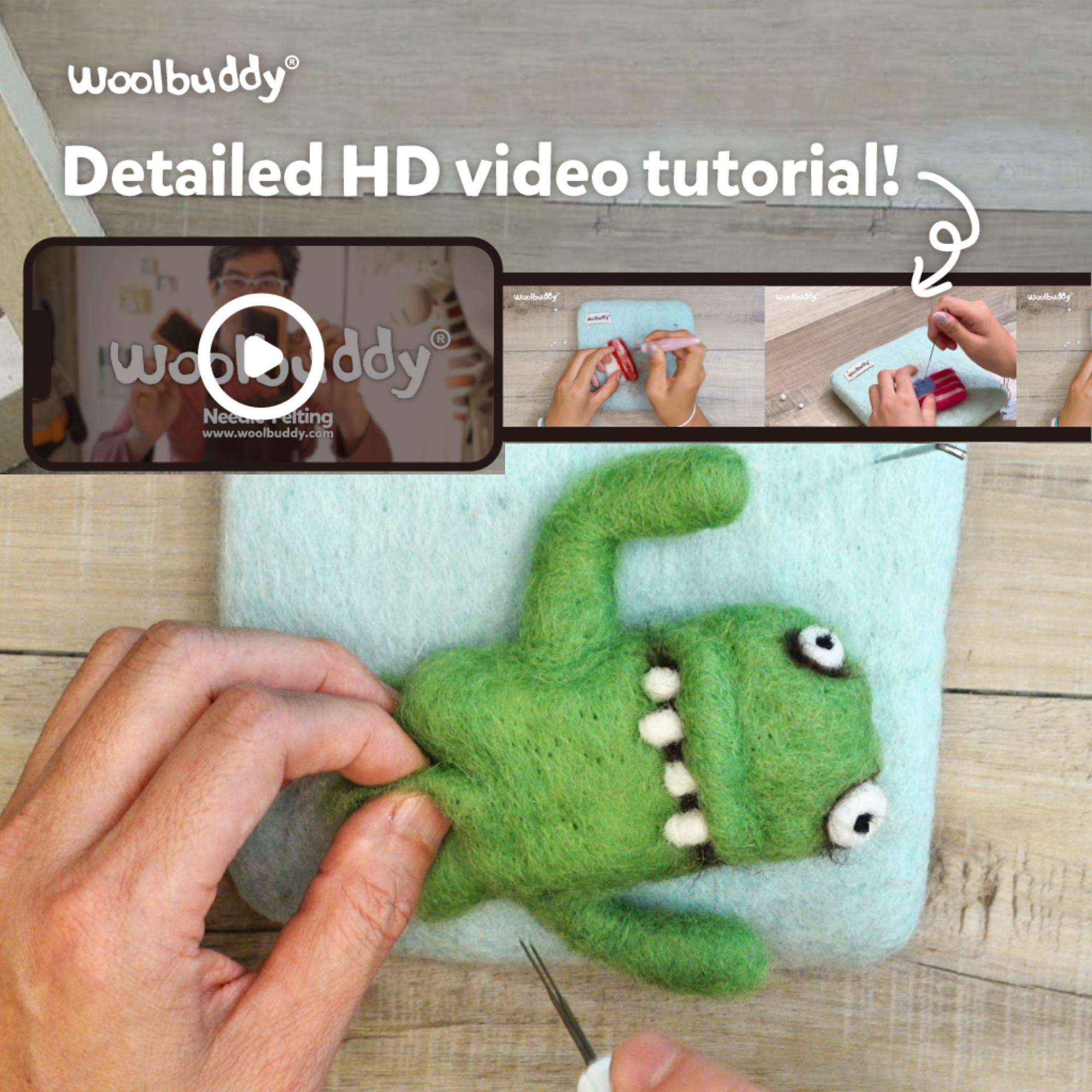 DIY Needle Felting Monster Kit – Saguaro