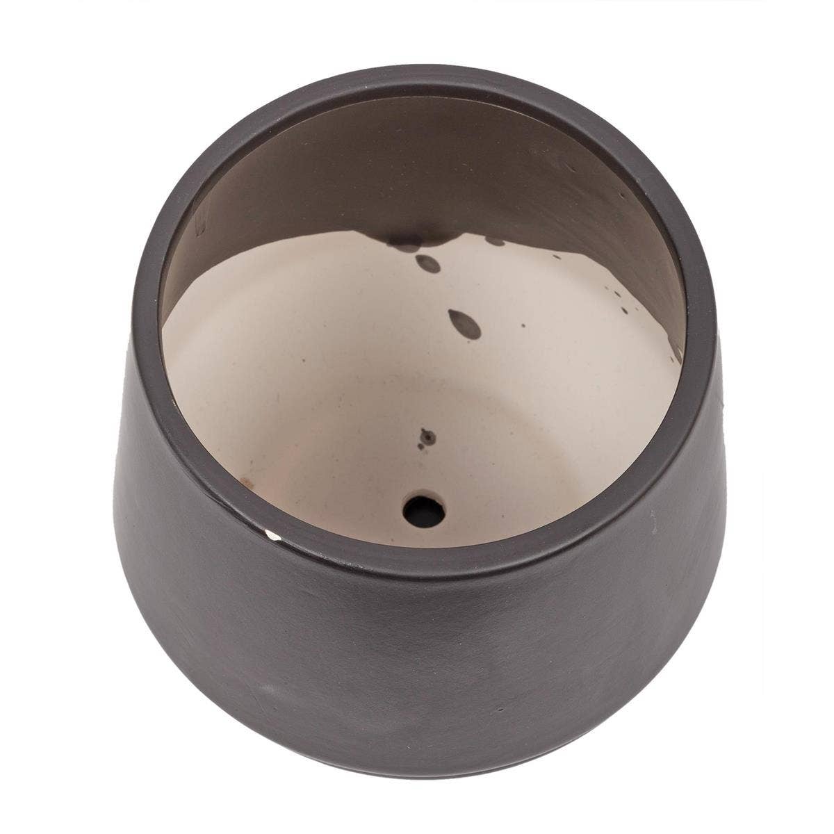 Truu Design Matte Ceramic Plant Pots and Planters-5.9" Dia.