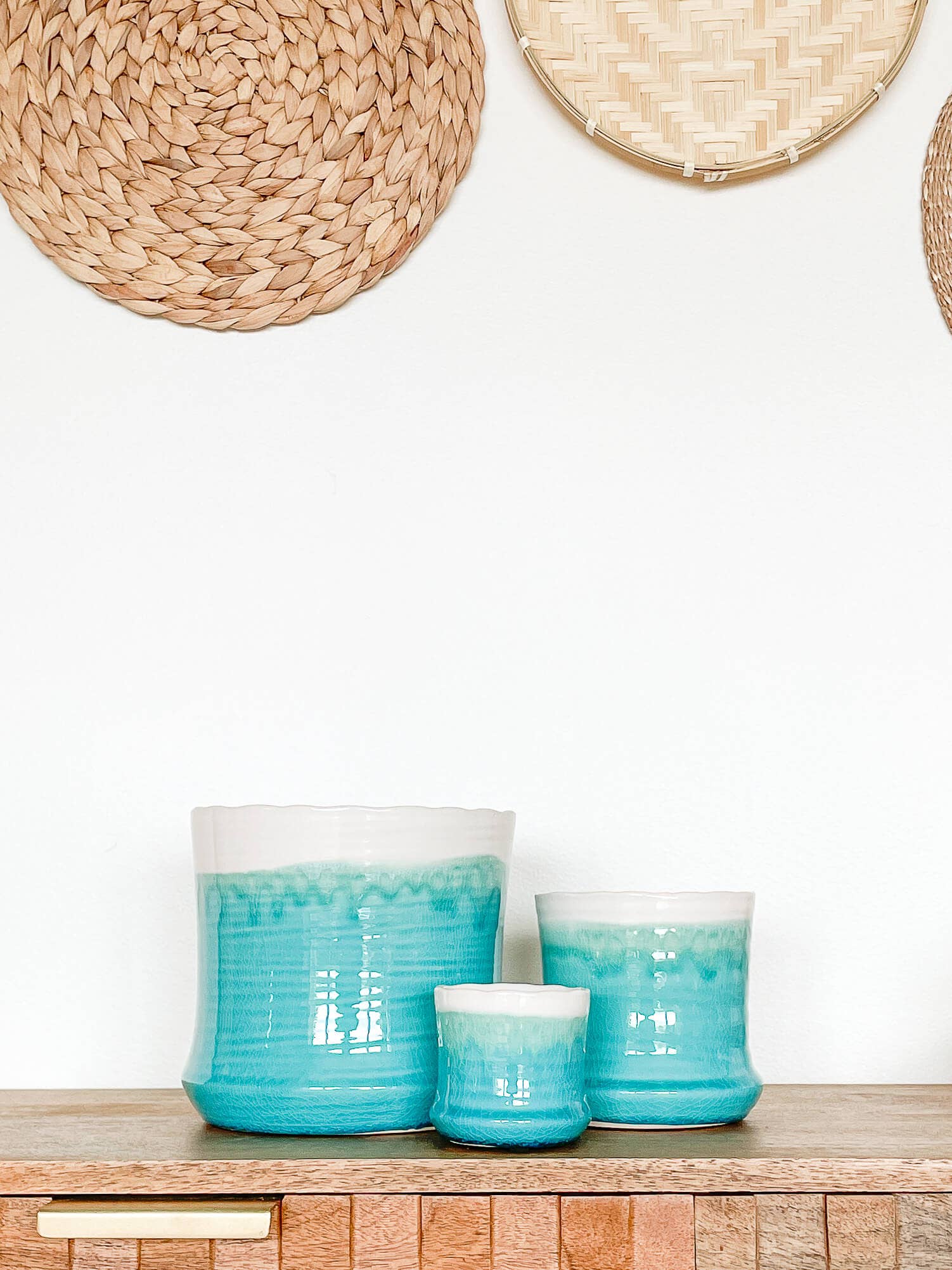 Aria Ceramic Planter Pot, Includes Drainage Hole and Plug: Medium 5"