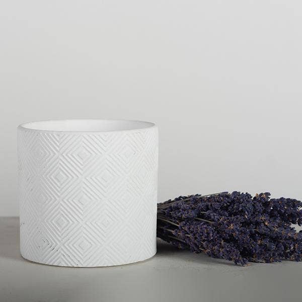 "White On White" Flower Pot