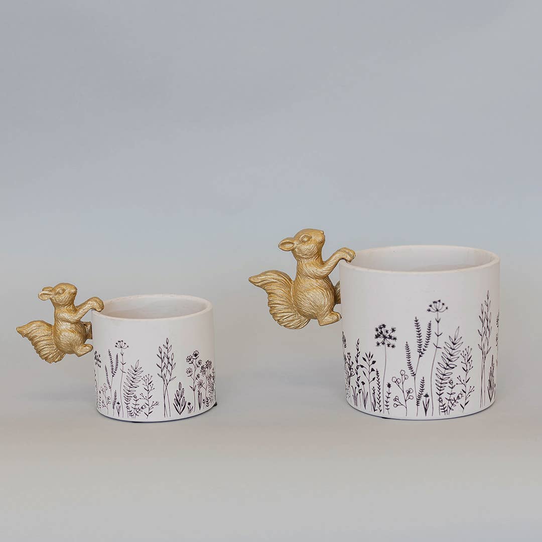 Squirrel Flower Pot Decoration