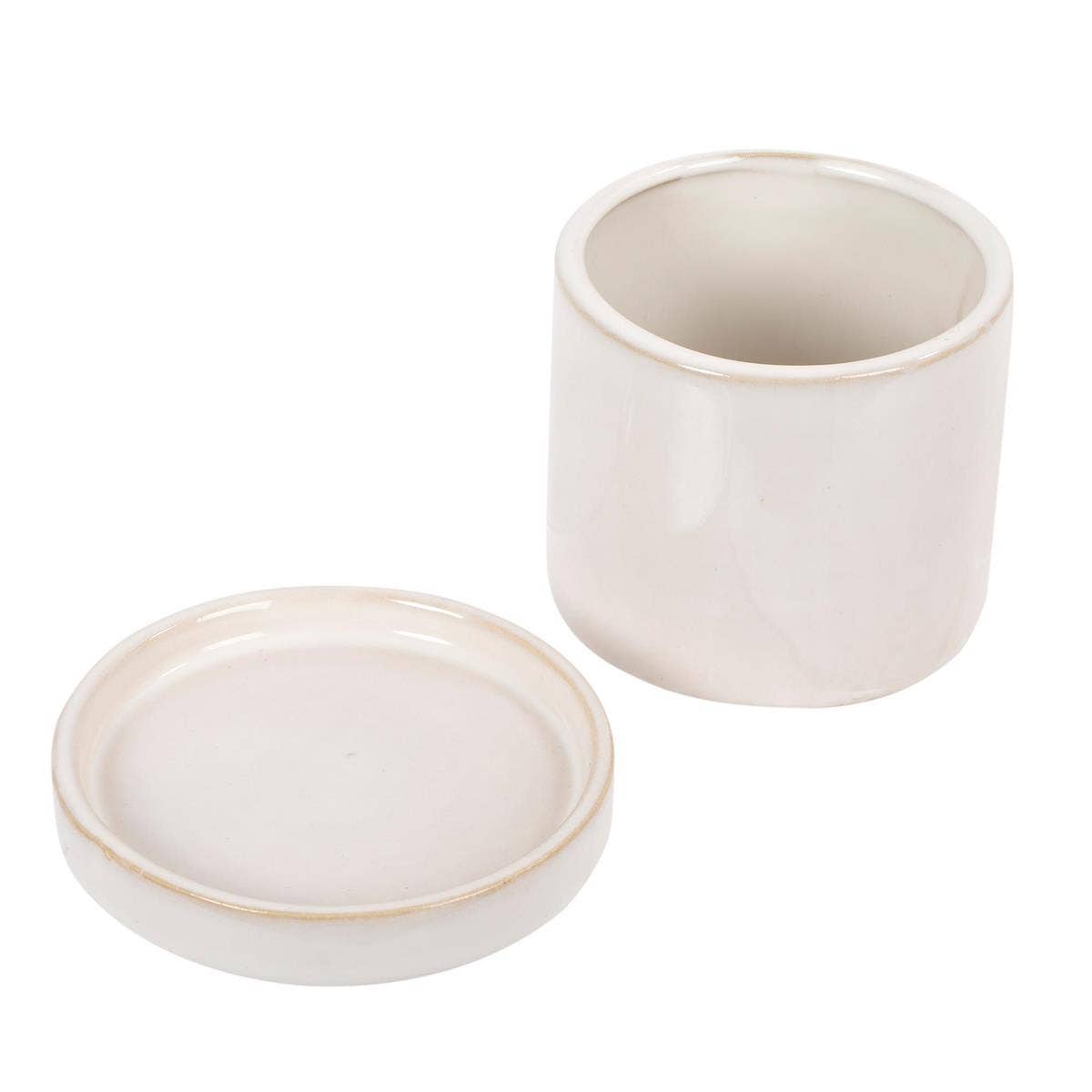 Truu Design Stylish Petra Ceramic Planter with Saucer: Classical
