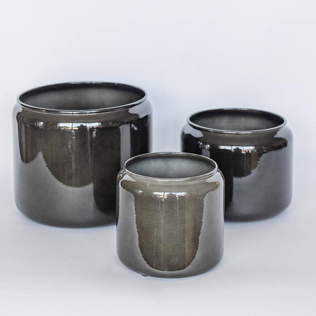 9.8"/7.8"/6.3" Outdoor/Indoor Metal Planters, Set of 3