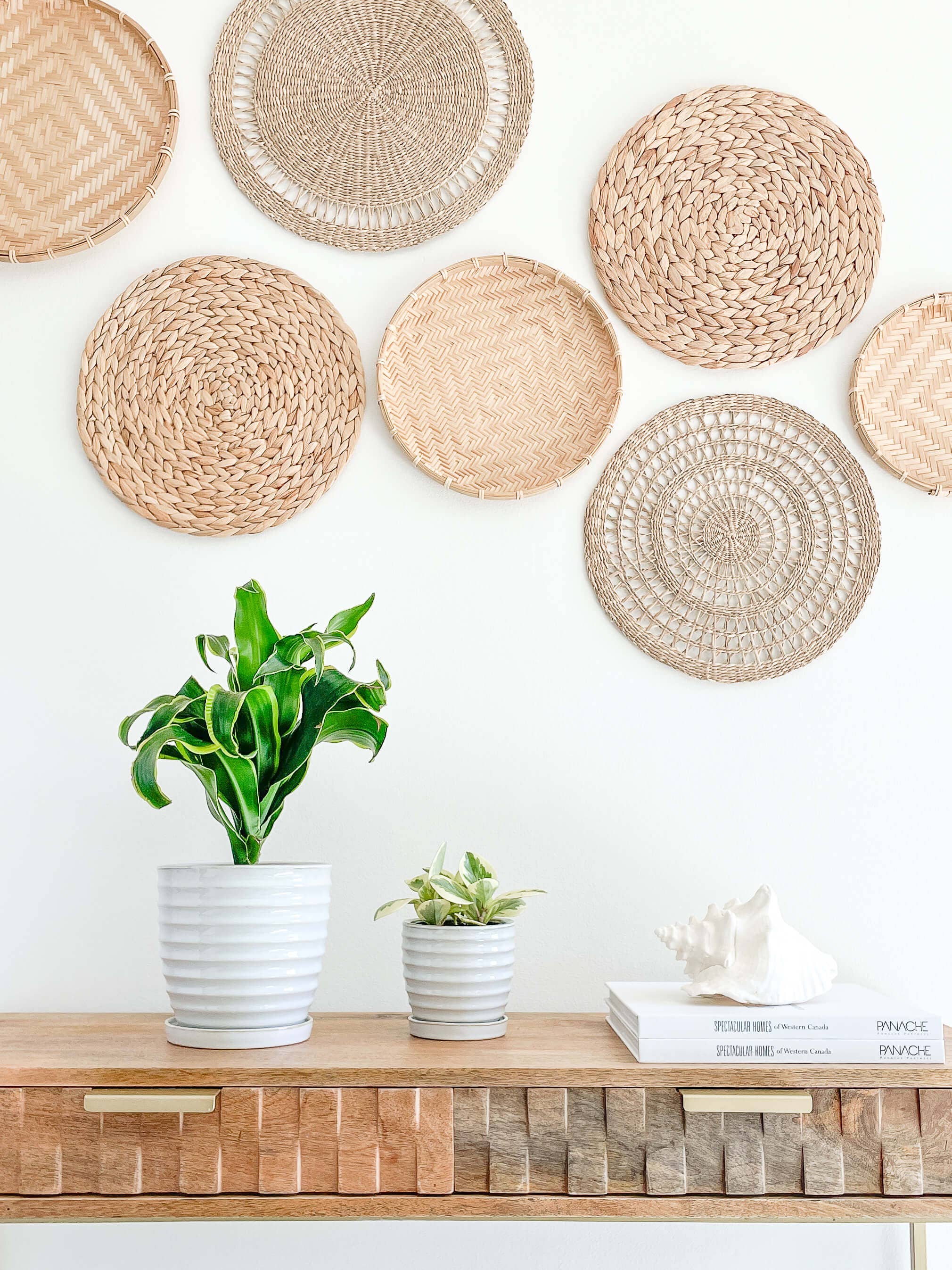 Nora Ceramic Planters Pots, Attached Saucer Drainage Hole: Medium 4.75"