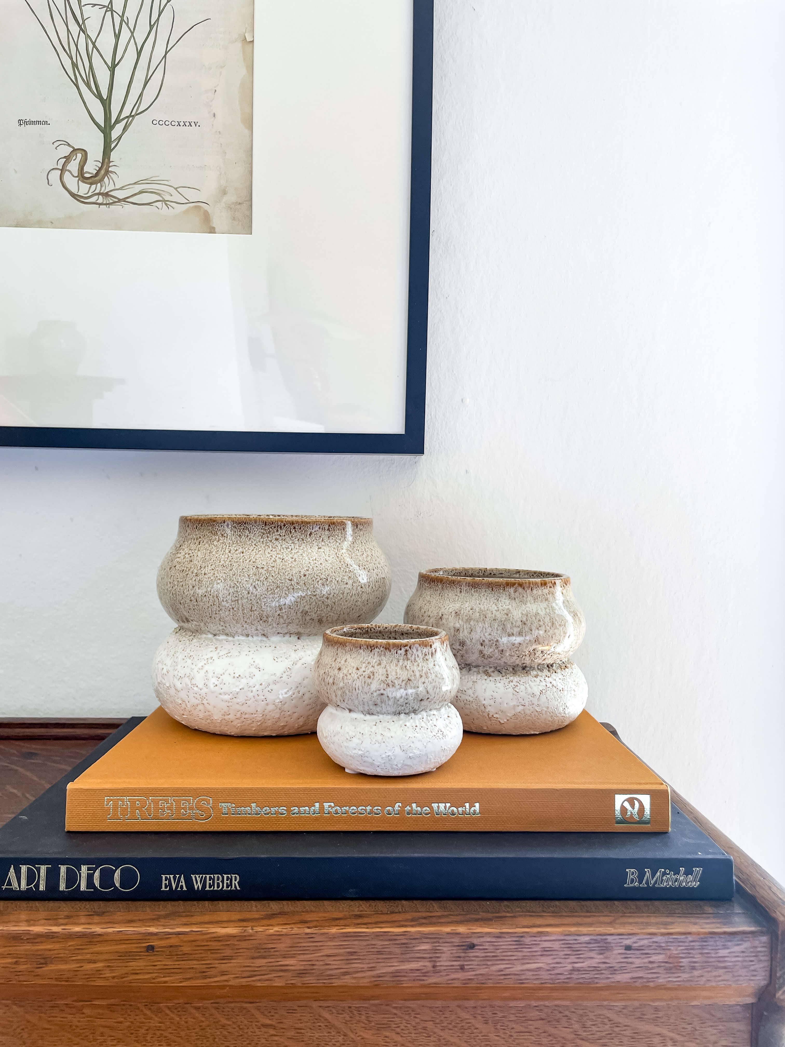 Noemi Planter – Stacked Ceramic Pot with Drainage: Medium 5"