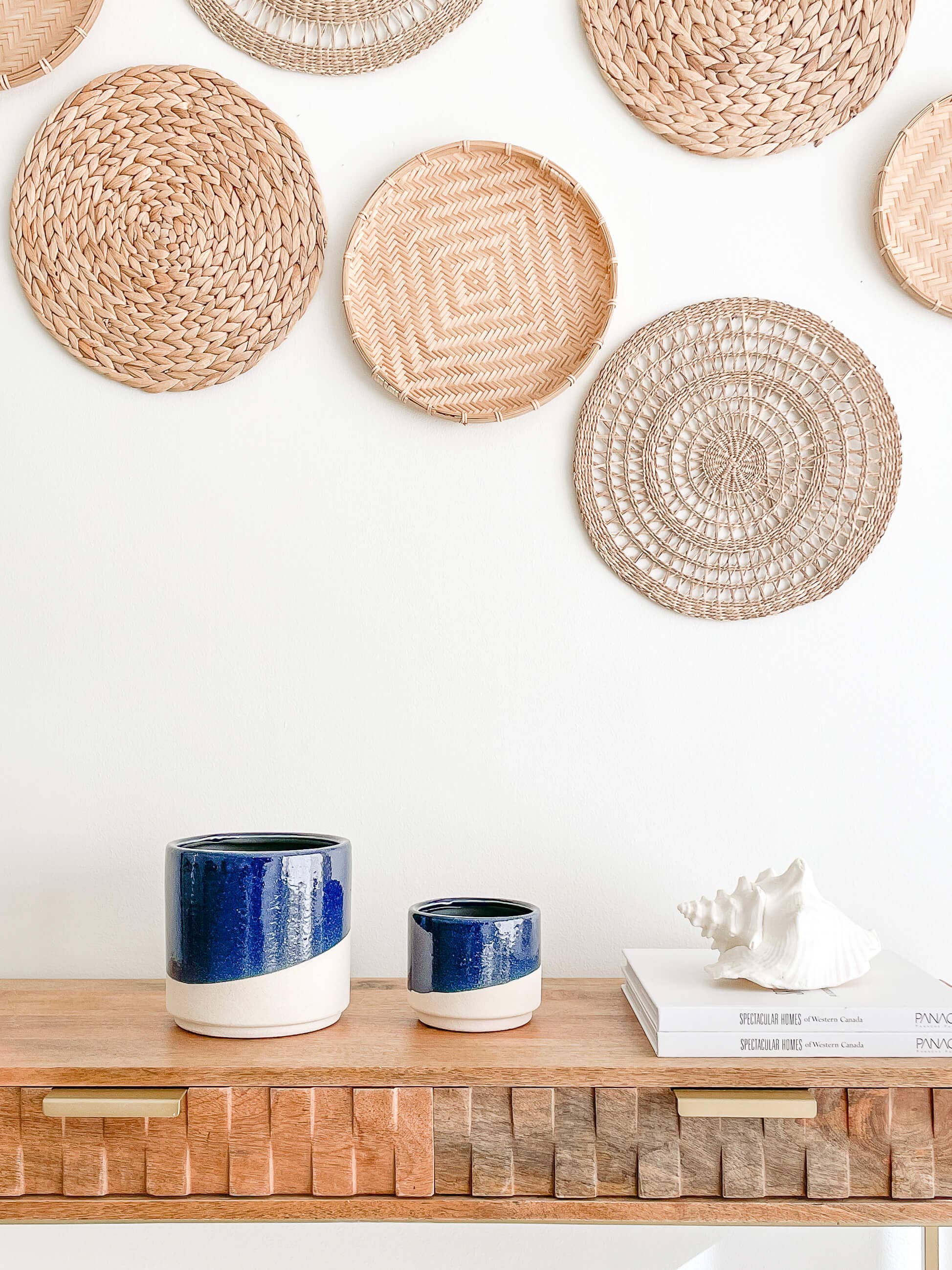 Azura Ceramic Planter Pots, Glossy Blue Color Planters: Medium 5"