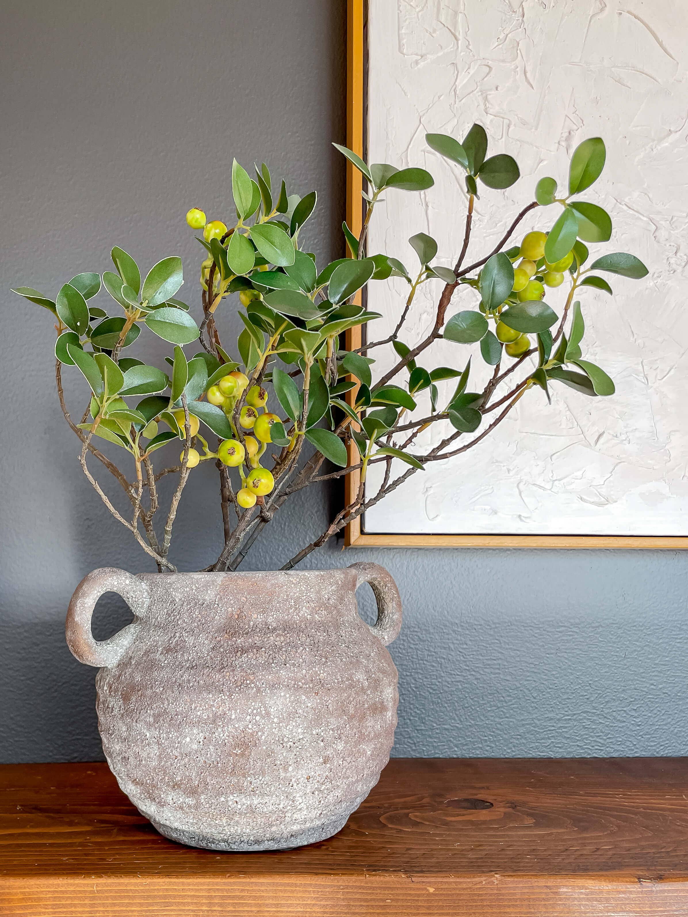 Siena Rustic Vintage-Style Ceramic Vase: Medium