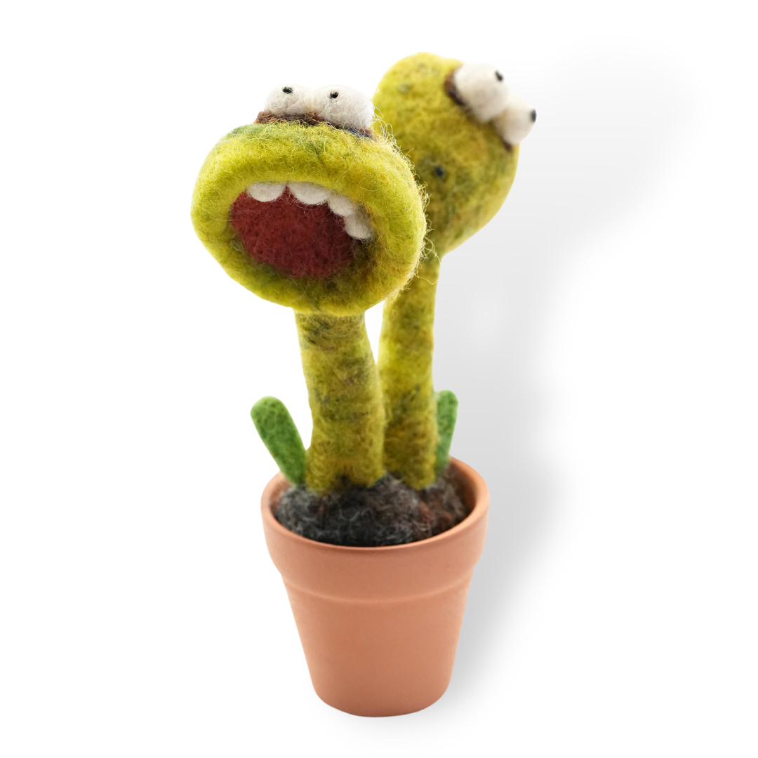 Handmade Wool Needle Felted Pooka Plant