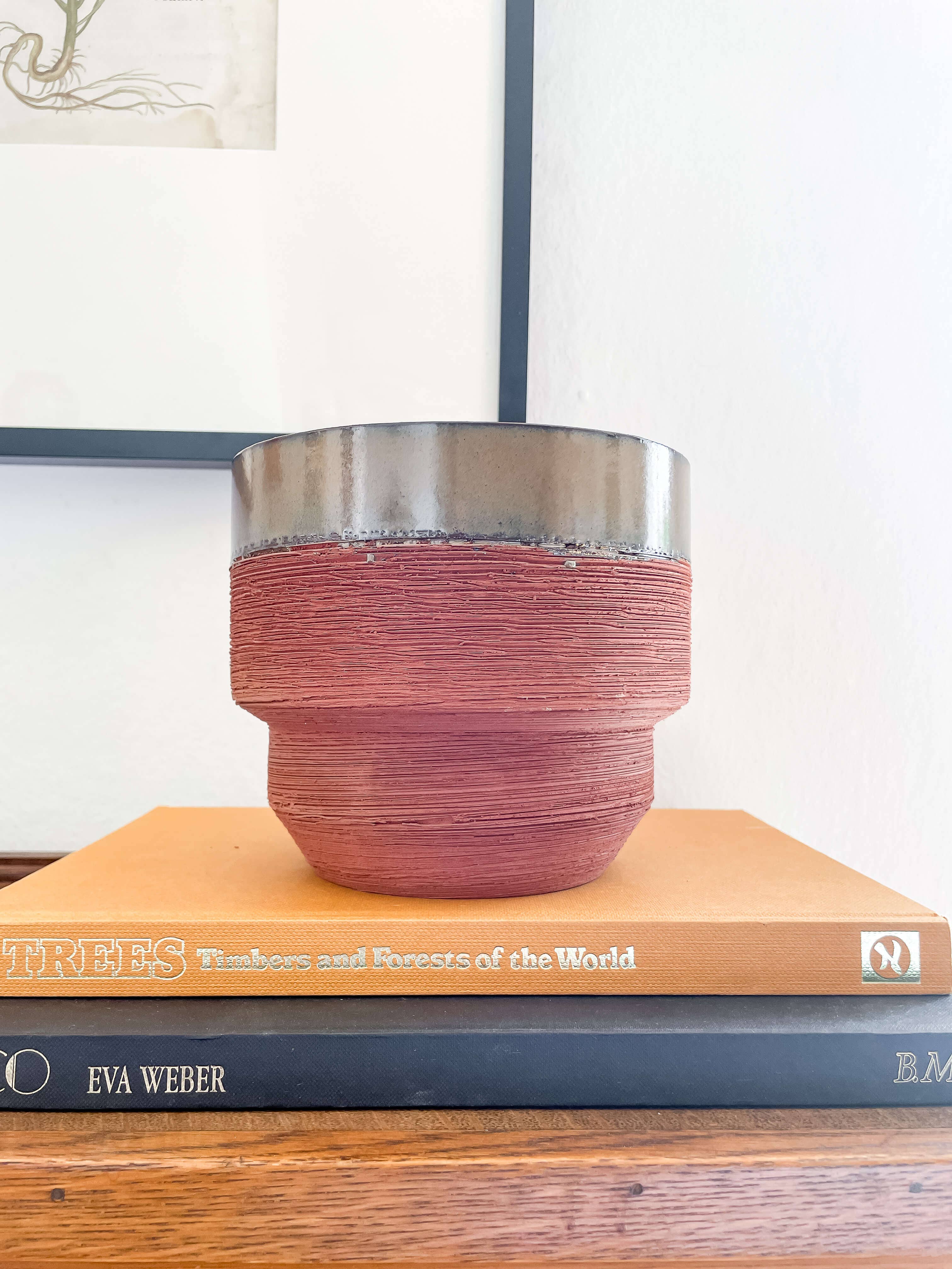 Freya Planter – Two-Tone Ceramic Pot with Drainage: Medium 5"