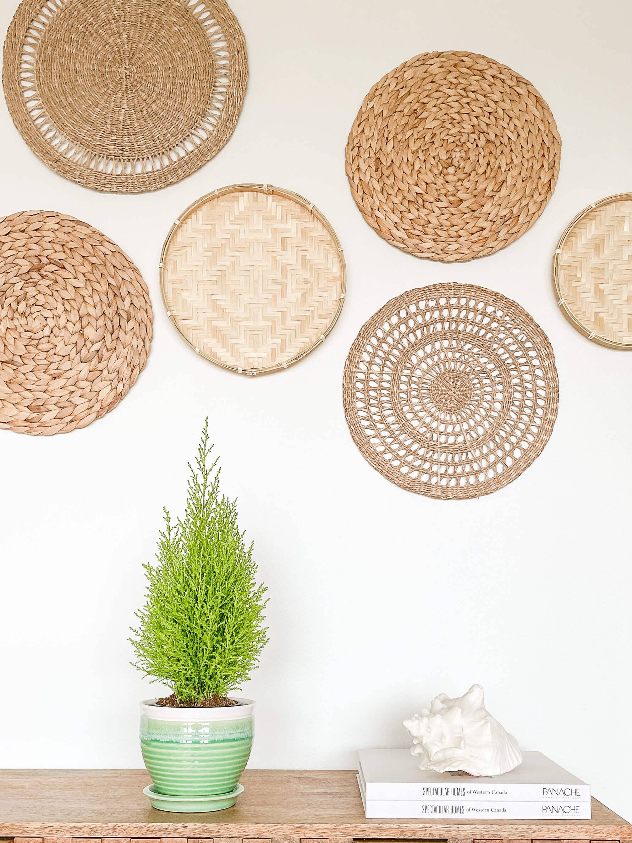 Willow Ceramic Planter Pot, Drainage Hole & Attached Saucer