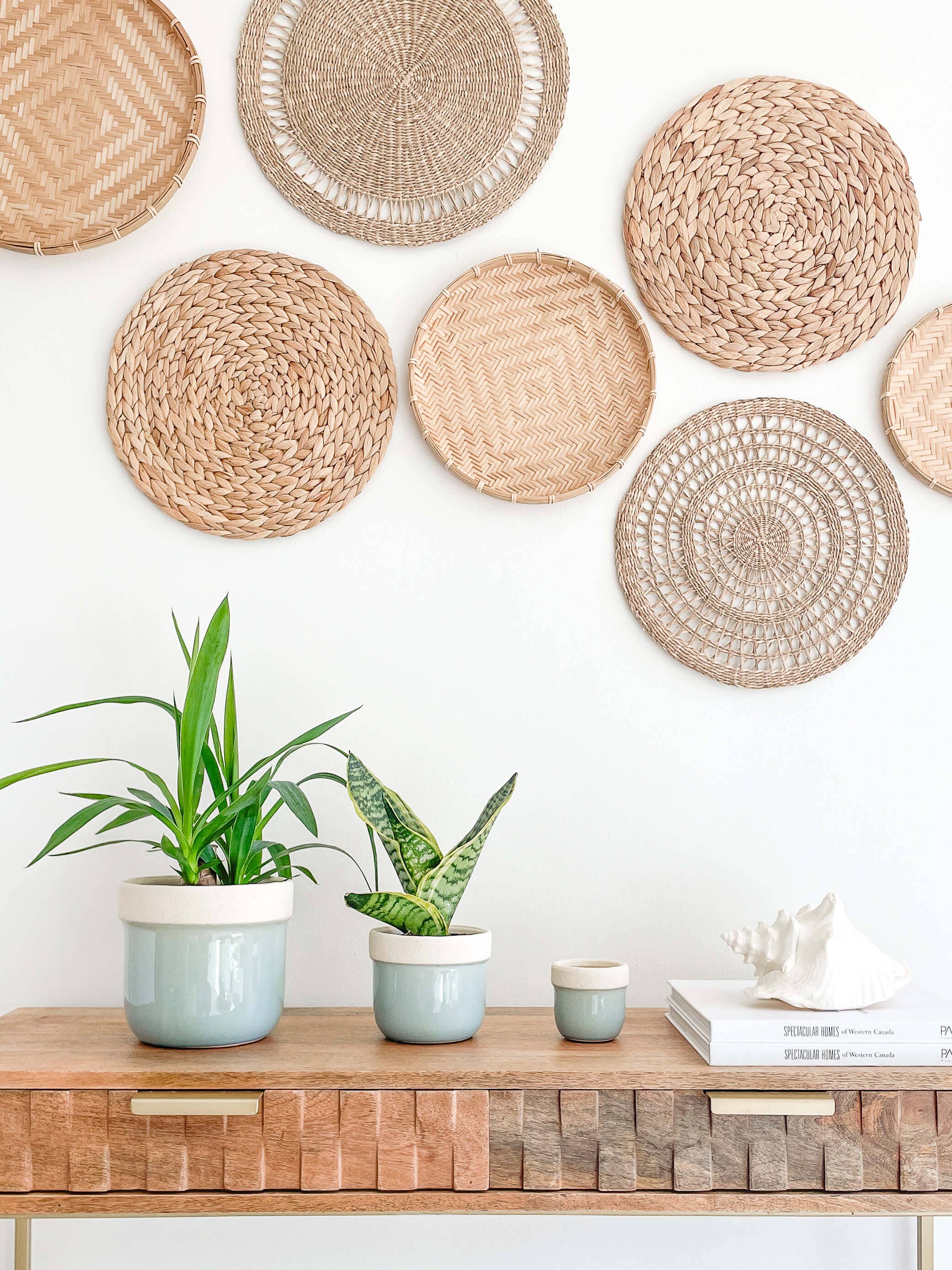 Amalfi Ceramic Planter Pots, Turquoise and White Color: Medium 5"