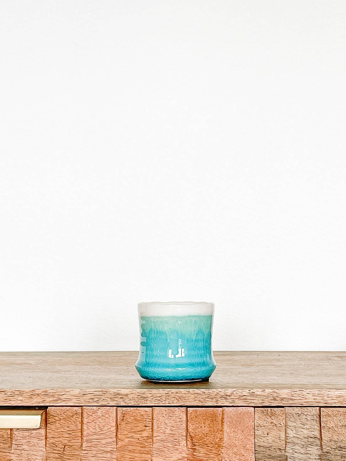 Aria Ceramic Planter Pot, Includes Drainage Hole and Plug: Medium 5"