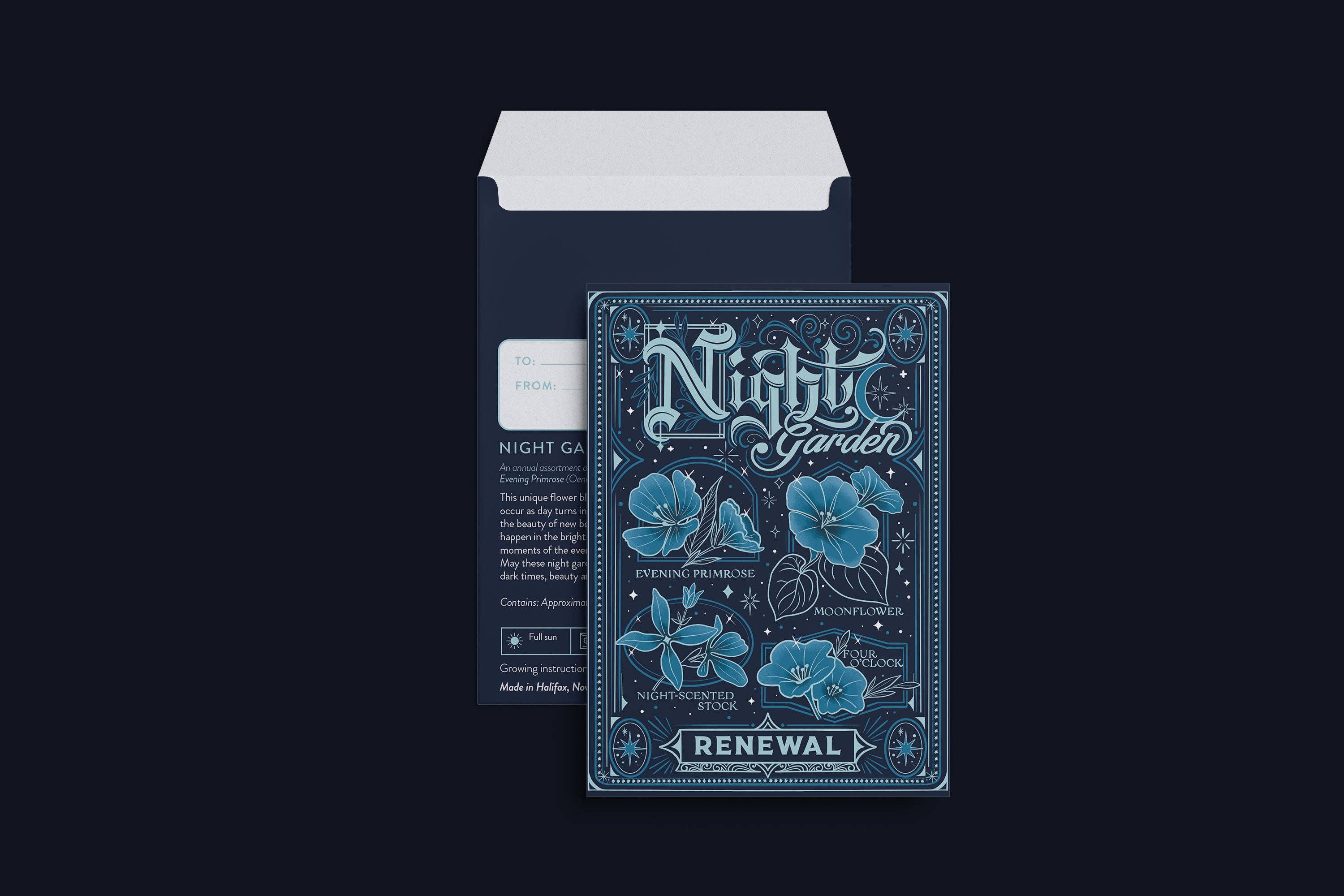 Seed Packet - Night Garden (Renewal) - Silver Glitter Foil