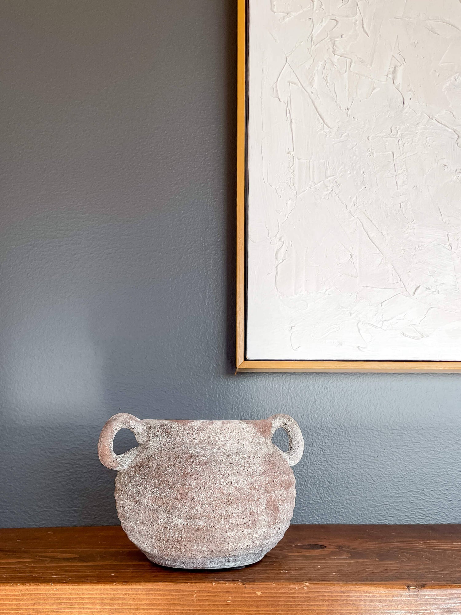 Siena Rustic Vintage-Style Ceramic Vase: Medium