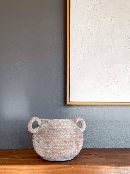 Siena Rustic Vintage-Style Ceramic Vase: Medium