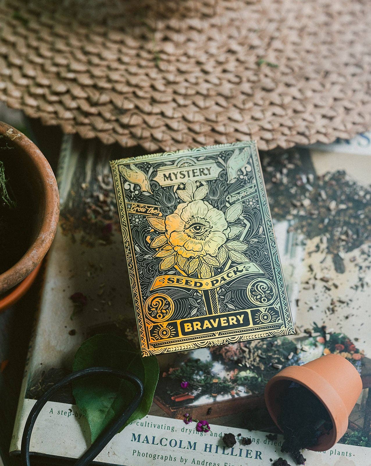 Seed Packet - MYSTERY FLOWERS - Holographic Gold Foil