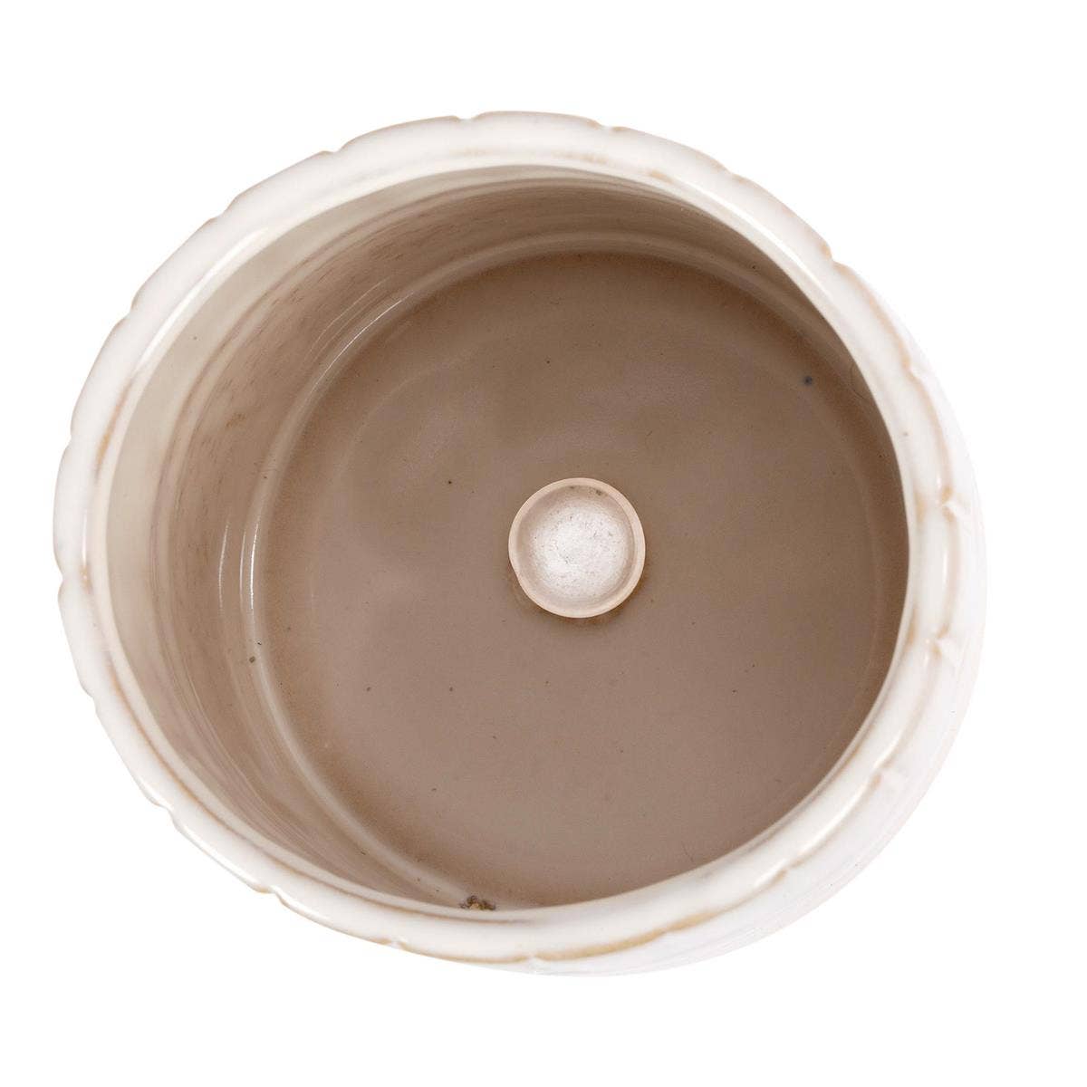 Truu Design Stylish Petra Ceramic Planter with Saucer: Classical