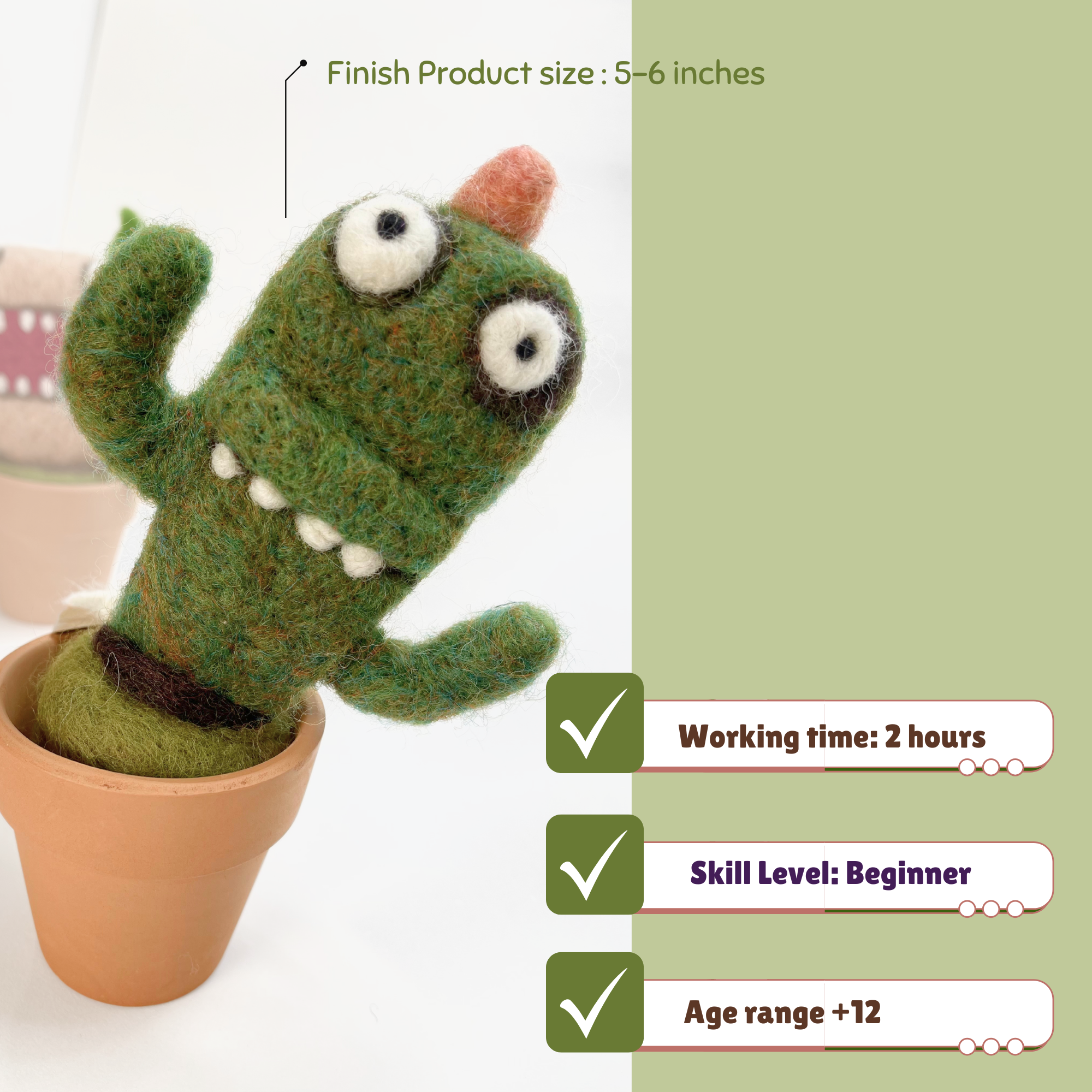 DIY Needle Felting Monster Kit – Saguaro