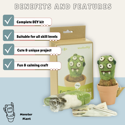 DIY Needle Felting Monster Kit – Eye Plant