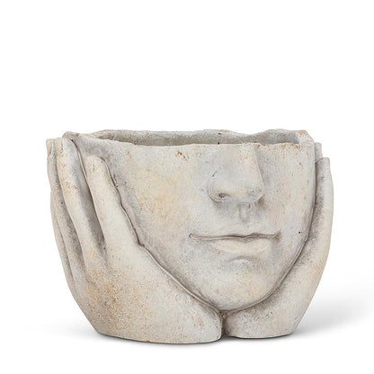 Sm Face in Hands Planter-4.5&quot;H