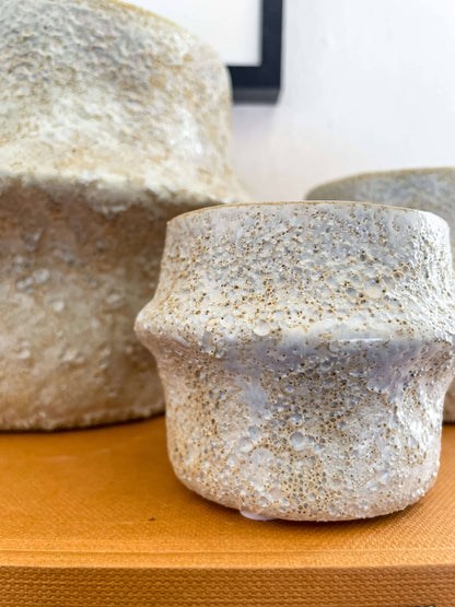 Solene Planter – Textured Ceramic Pot with Drainage: Small 3.75&quot;