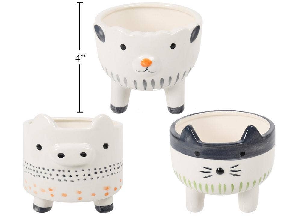 Ceramic Animal Planter, Pig