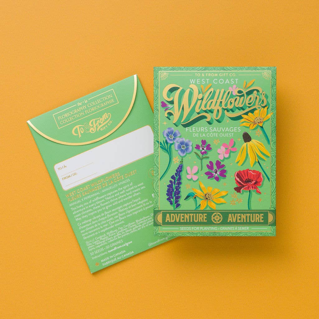 Seed Packet - West Coast Wildflowers (Adventure) - Gold Foil