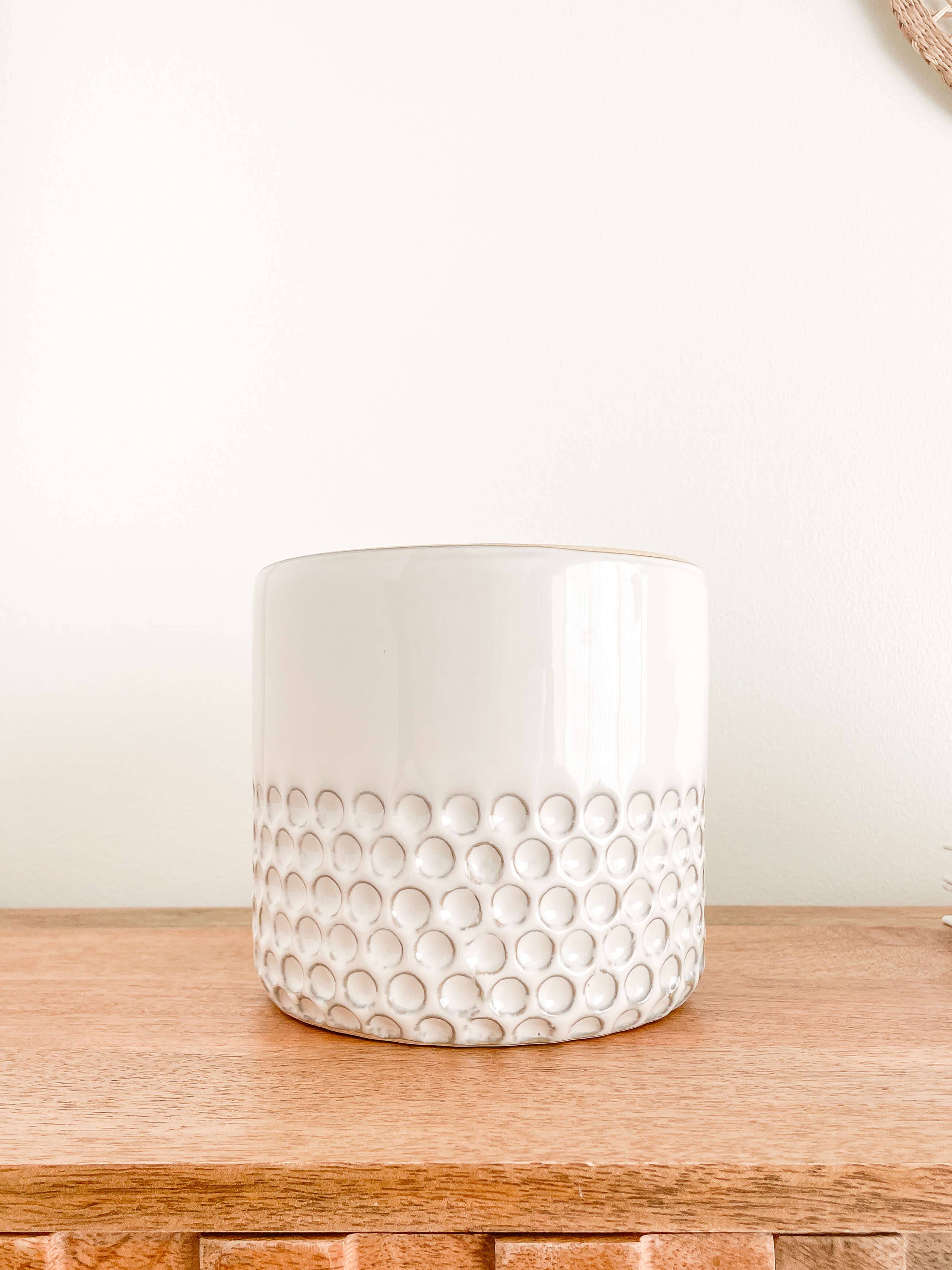 Ava Ceramic Planter Pots, Glossy White Color Planters: Small 3&quot;