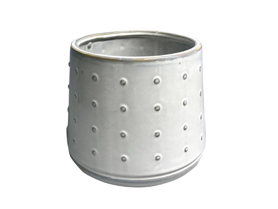 Mora Ceramic Planter,7&quot;D/6.6&quot;D: 6.6&quot;D