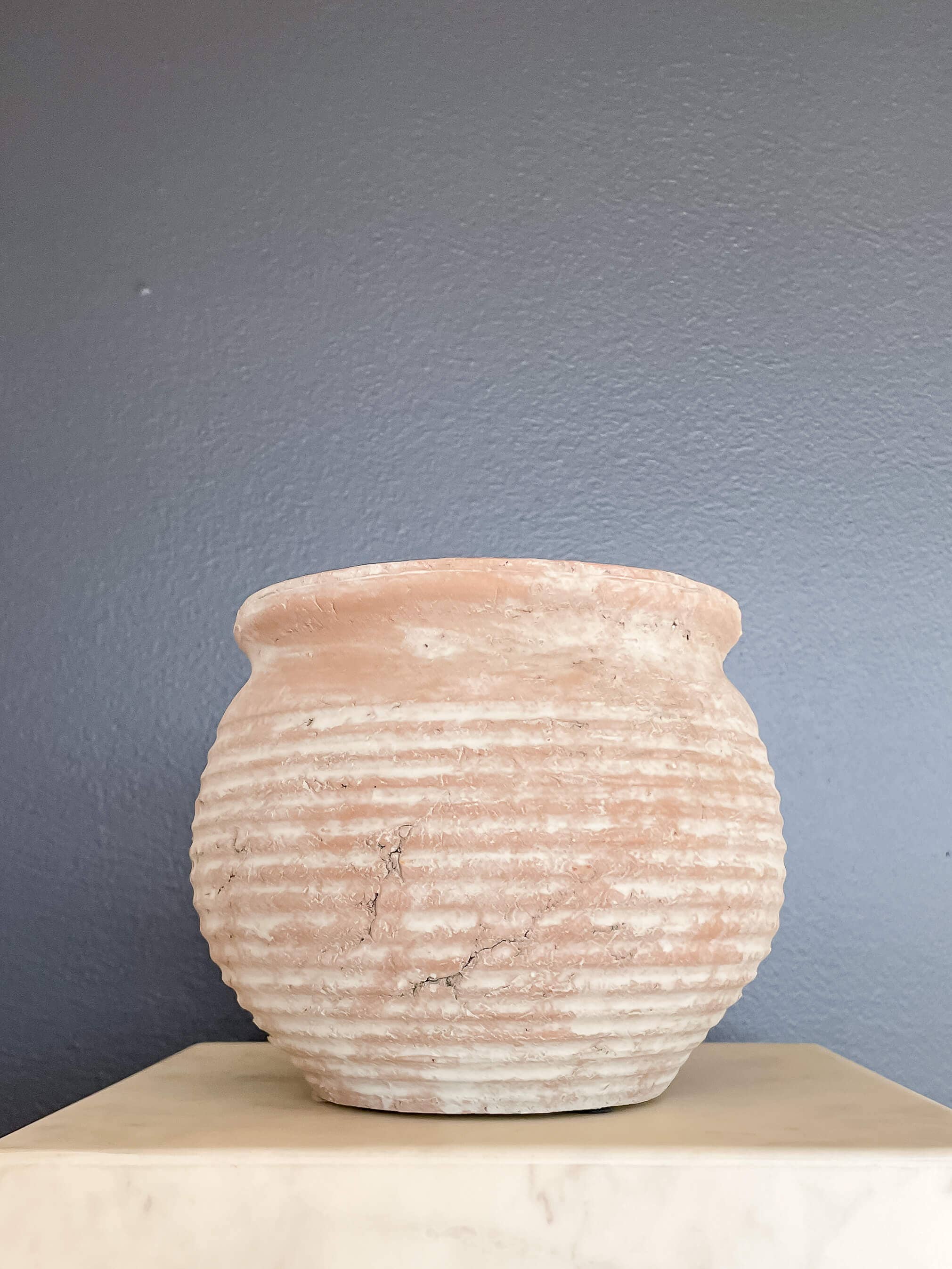 Lazio Rustic Vintage-Style Terracotta Pot with Aged Look