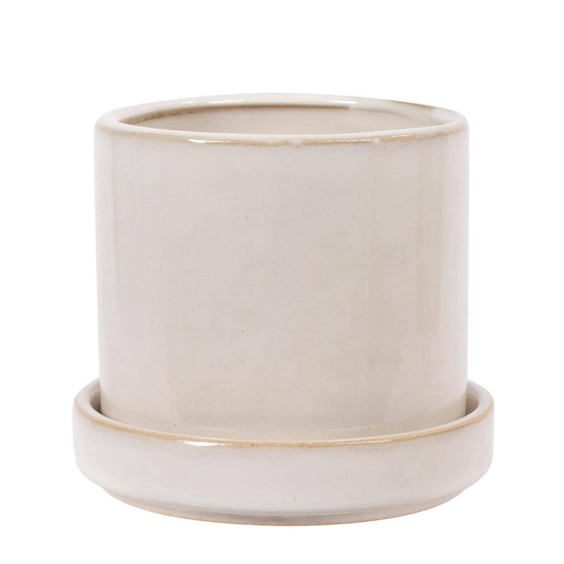 Truu Design Stylish Petra Ceramic Planter with Saucer: Classical
