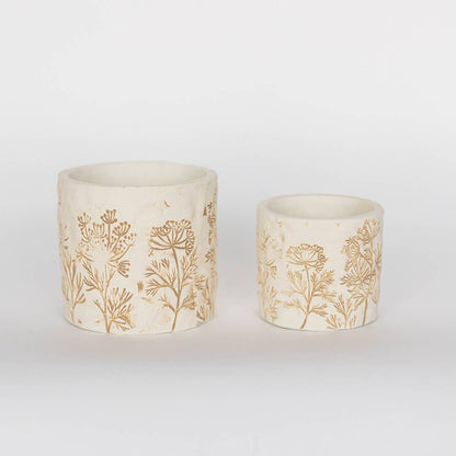 Cement Flower Pot, Set Of 2