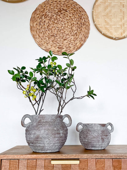 Siena Rustic Vintage-Style Ceramic Vase: Medium