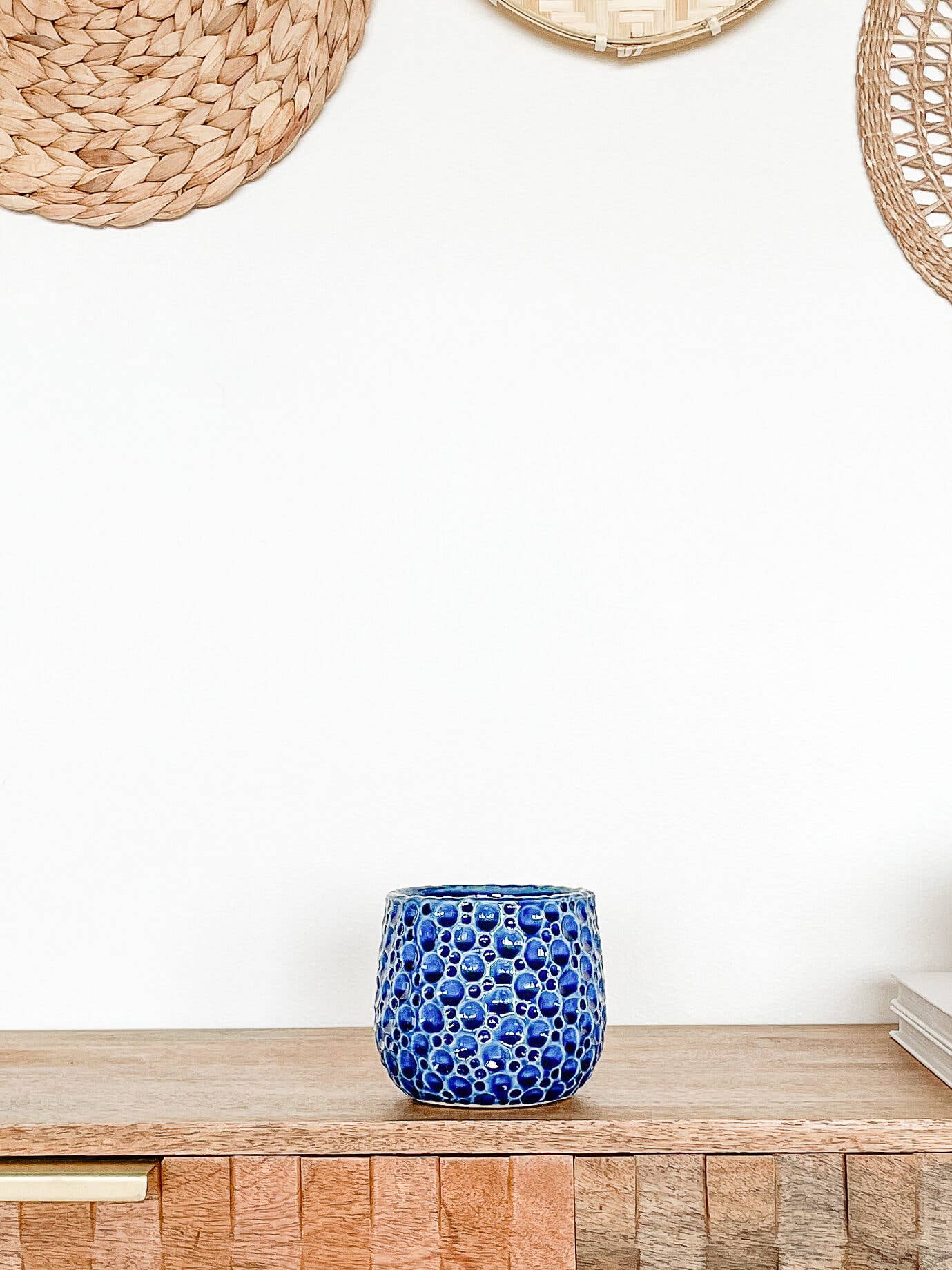 Isla Ceramic Planter Pot, Includes Drainage Hole and Plug: Medium 5&quot;