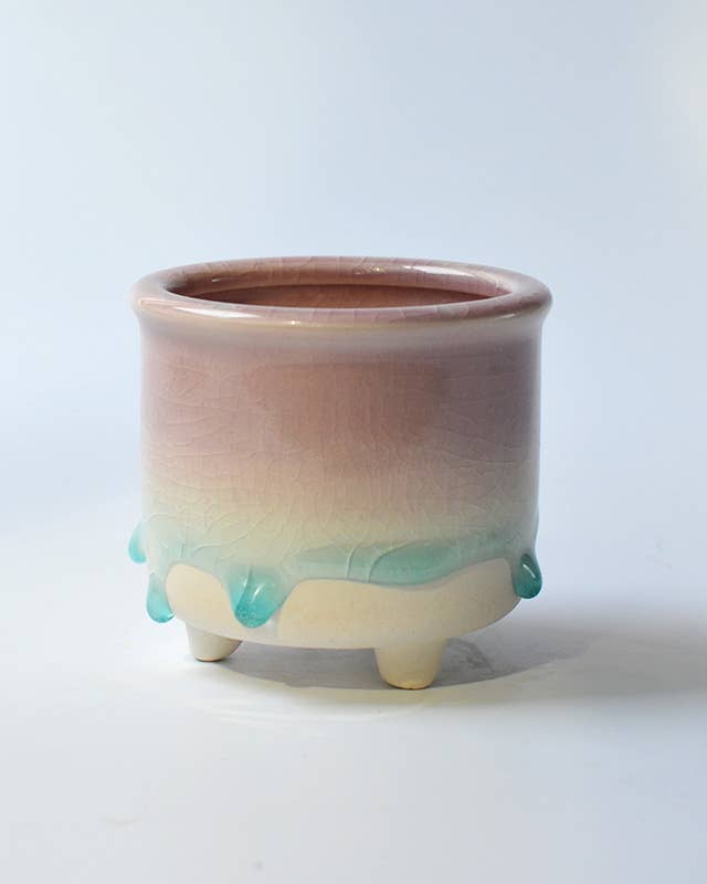 Purple Dripping Glazed Pot
