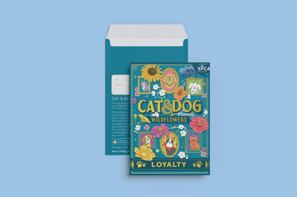 Seed Packet - Cat &amp; Dog Wildflowers (Loyalty) - Gold Foil