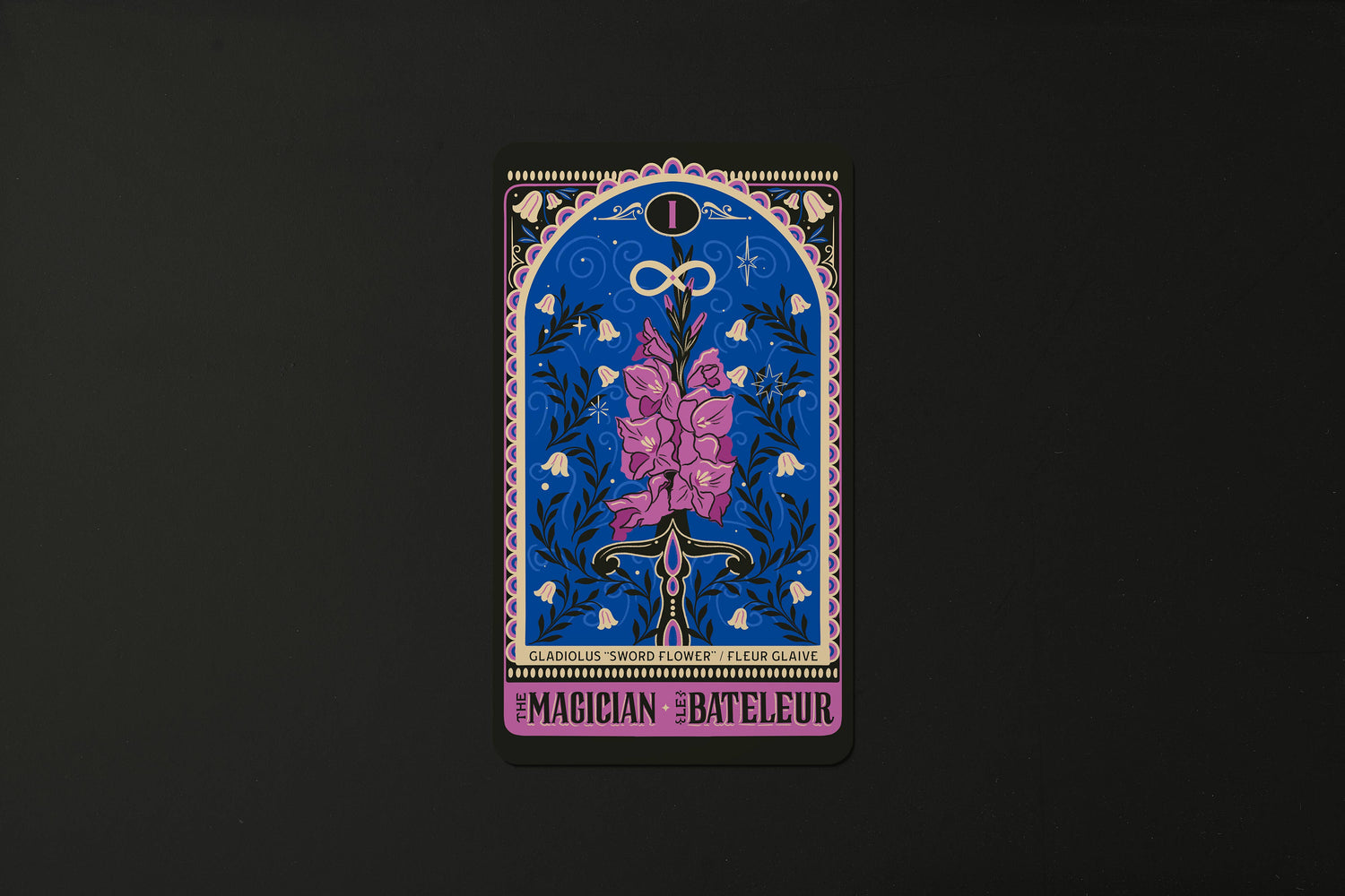 One Card Tarot Reading - Floriography - Purple Foil