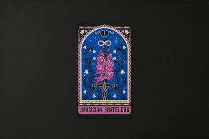 One Card Tarot Reading - Floriography - Purple Foil