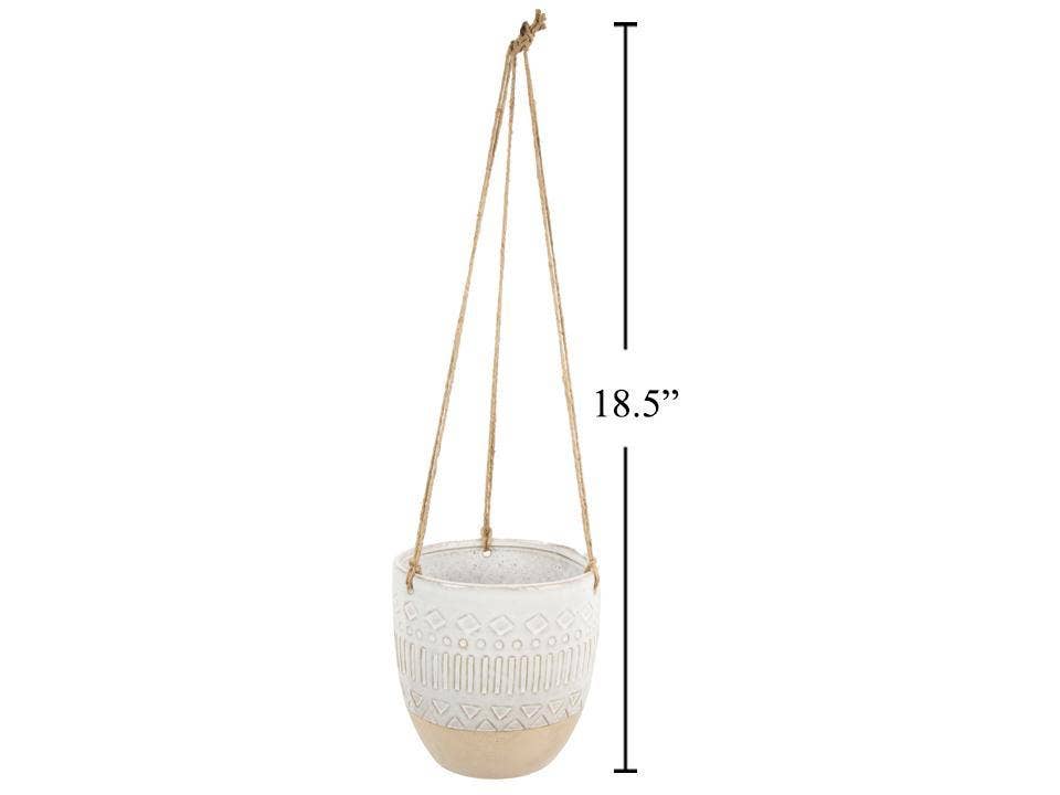 Boho Artisinal Hanging Planter,4.75"D/6"D: 6"D