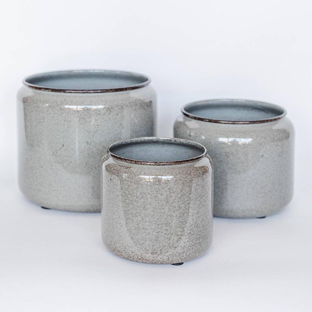9.8"/7.8"/6.3" Outdoor/Indoor Metal Planters, Set of 3