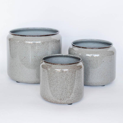 9.8"/7.8"/6.3" Outdoor/Indoor Metal Planters, Set of 3