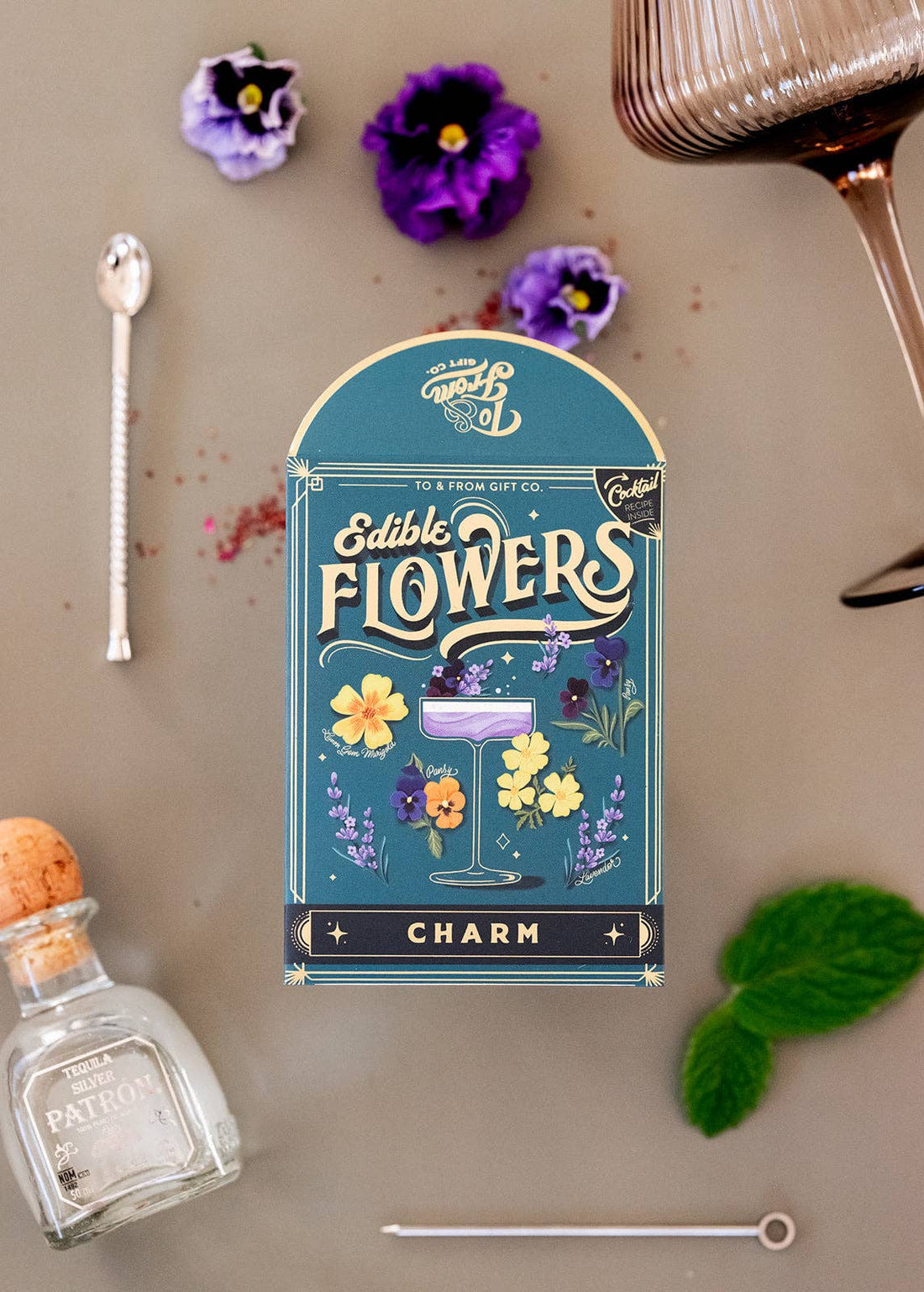 Seed Packet - Edible Flowers with cocktail recipe (Charm)